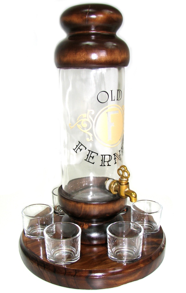 foto Z�sobn�k 1l a 6 skleni�ek    fernet